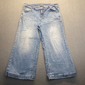 Torrid Womens Size 18R  Mid Rise Wide Leg Vintage Stretch Blue Jeans,modified